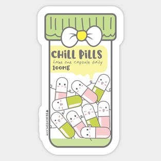 chill pills cute pills cartoon Sticker